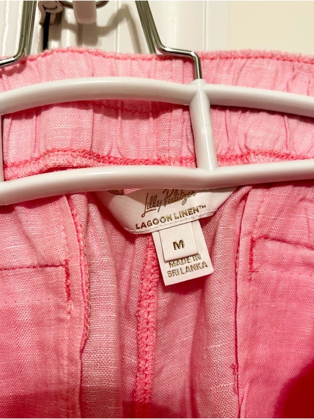 Lilly Pulitzer Captina Linen High-Rise Short in Cherry Blossom Pink. - Picture 5 of 5